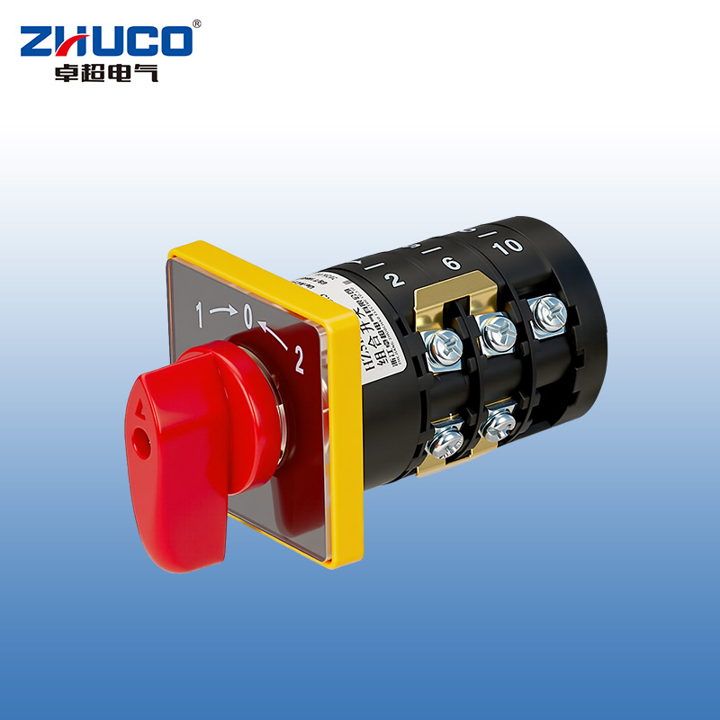 ZHUCO HZ5B-10/B005.3 1-0-2 Трехпозиционный трехсекционный самосбрасывающийся комбинированный переключатель