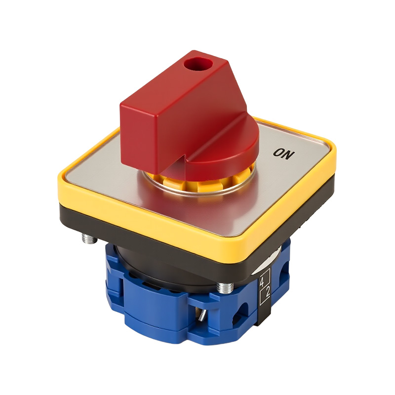 ZHUCO SZW26-20/D101.1 Серебряная панель с красной ручкой ВКЛ-ВЫКЛ-ВКЛ Трехпозиционный односекционный переключатель