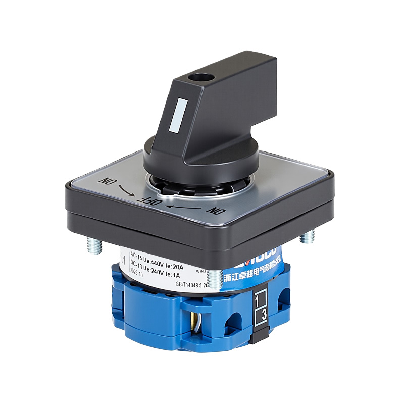 ZHUCO SZW26-20/B101.1 ВКЛ-ВЫКЛ-ВКЛ Трехпозиционный односекционный самовосстанавливающийся переключатель