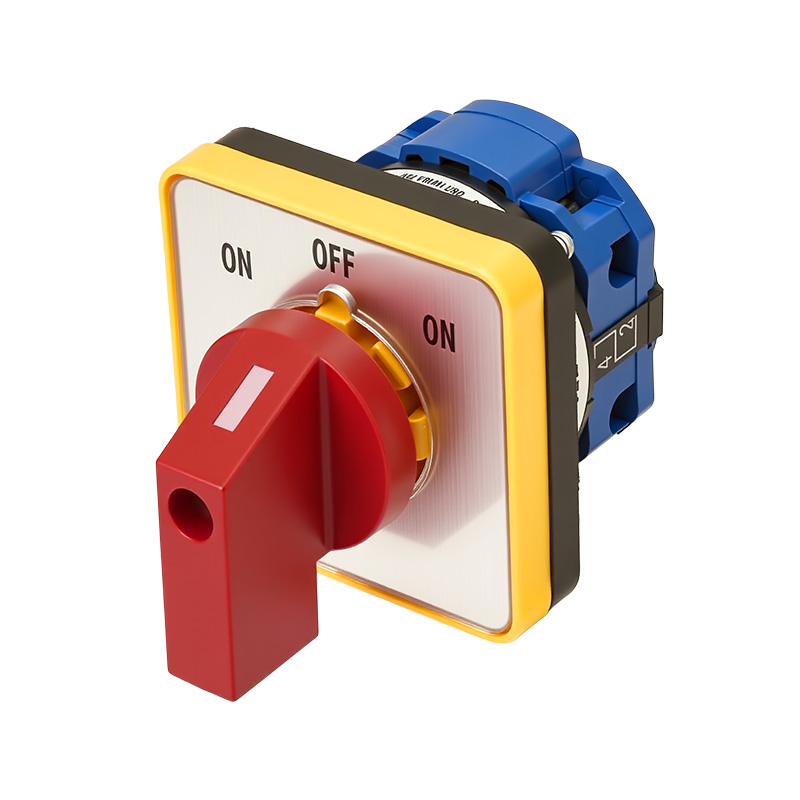 ZHUCO SZW26-20/D101.1 Серебряная панель с красной ручкой ВКЛ-ВЫКЛ-ВКЛ Трехпозиционный односекционный переключатель