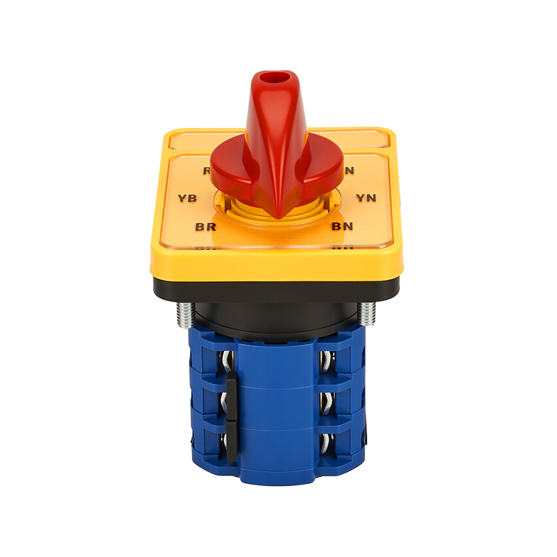 ZHUCO SZW26-20/YH5.3 Желтый Длинный Панель Красная Ручка Семипозиционный Трехканальный Переключатель Напряжения