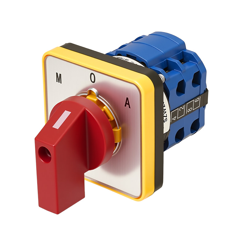 ZHUCO SZW26-20D/202.2 Серебряная панель с красной ручкой 1-0-2 трехпозиционный двухсекционный переключатель