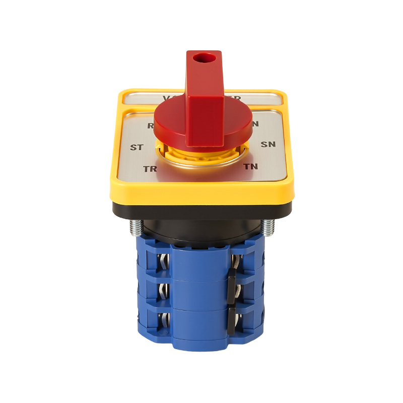 ZHUCO SZW26-20/YH5.3HH Длинная серебристая панель с красной ручкой, семипозиционный трехканальный переключатель напряжения