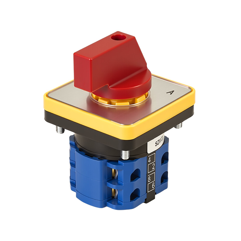 ZHUCO SZW26-20D/202.2 Серебряная панель с красной ручкой 1-0-2 трехпозиционный двухсекционный переключатель