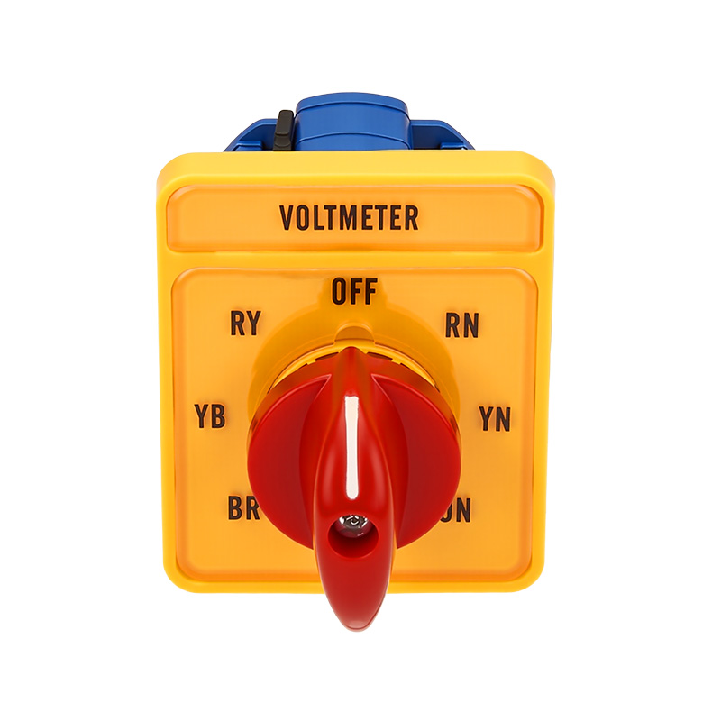 ZHUCO SZW26-20/YH5.3 Желтый Длинный Панель Красная Ручка Семипозиционный Трехканальный Переключатель Напряжения