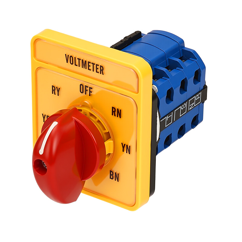 ZHUCO SZW26-20/YH5.3 Желтый Длинный Панель Красная Ручка Семипозиционный Трехканальный Переключатель Напряжения