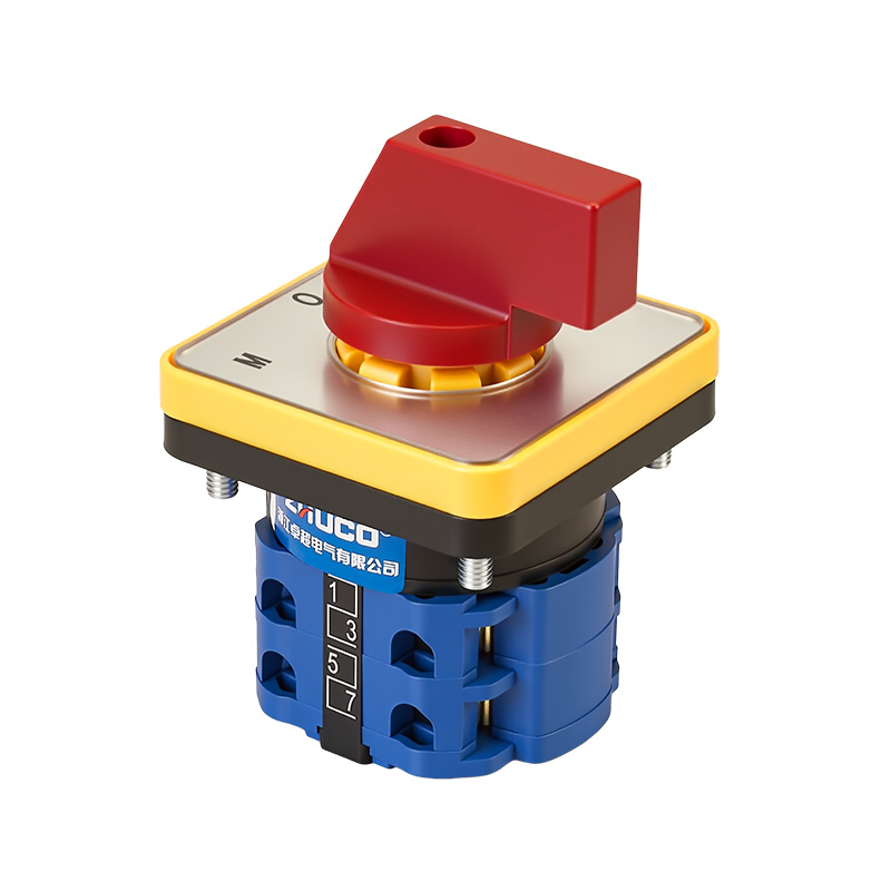 ZHUCO SZW26-20D/202.2 Серебряная панель с красной ручкой 1-0-2 трехпозиционный двухсекционный переключатель