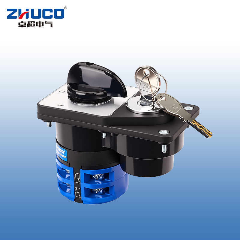 ZHUCO SZW26-32/D202.2YS 1-0-2 Трехпозиционный двухсекционный переключатель с электронным замком