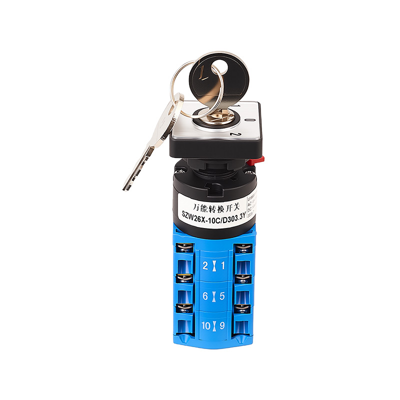 ZHUCO SZW26X-10C/D303.3Y 1-0-2 Трехпозиционный трехсекционный компактный запирающийся одноотверстийный монтажный переключатель