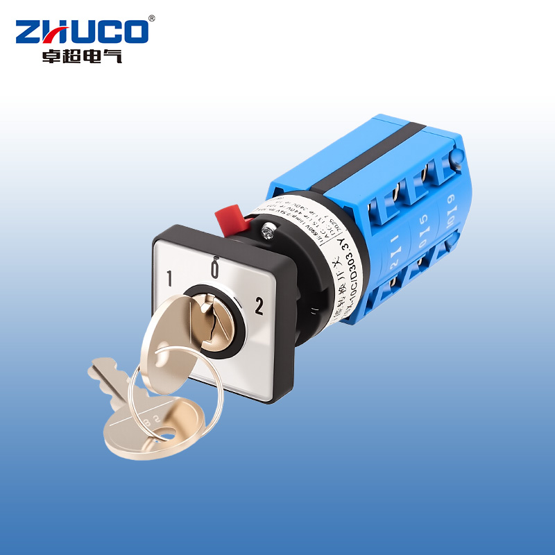 ZHUCO SZW26X-10C/D303.3Y 1-0-2 Трехпозиционный трехсекционный компактный запирающийся одноотверстийный монтажный переключатель